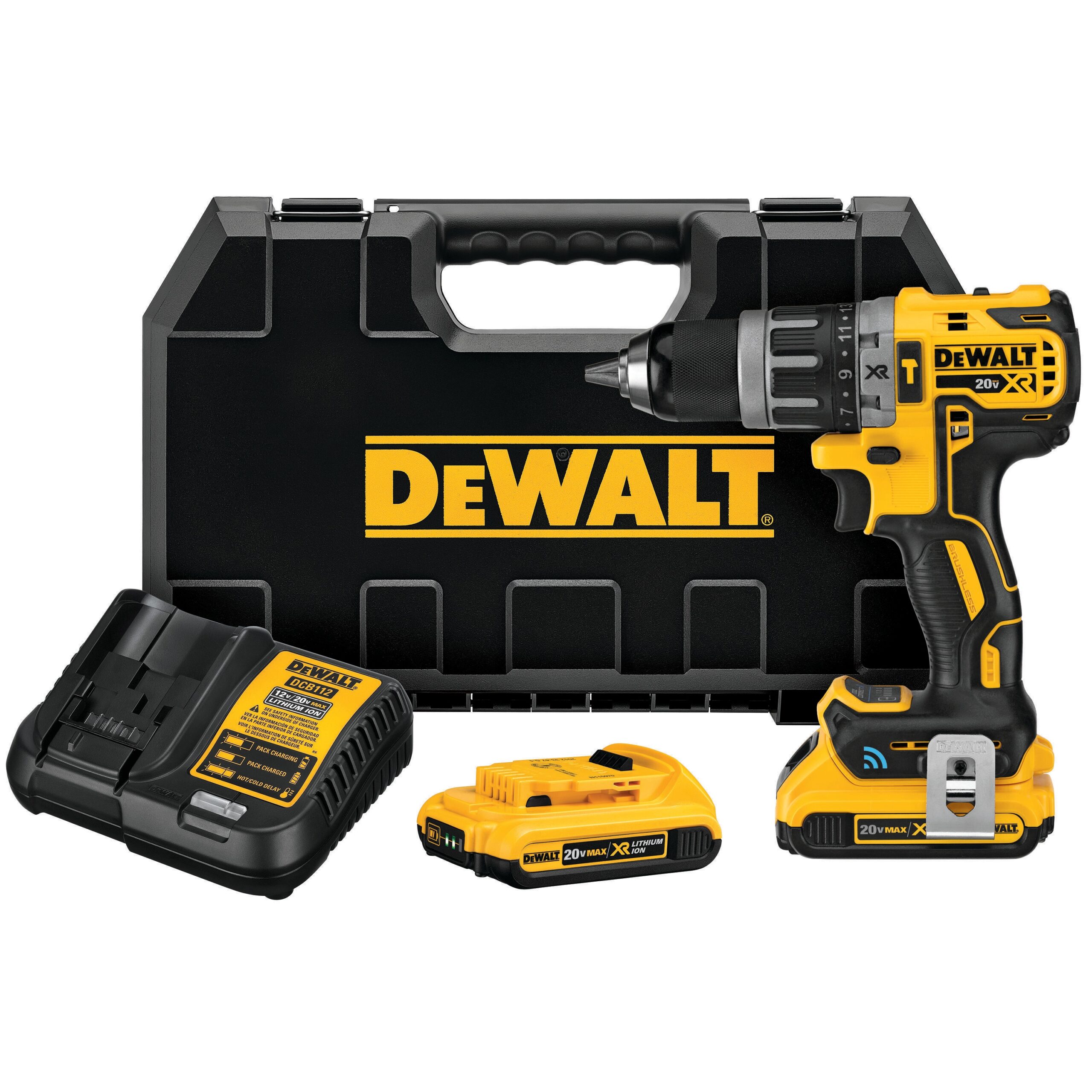 DEWALT XR 1/2-in 20-volt Max-Amp Variable Speed Brushless Cordless Hammer Drill (2-Batteries Included)