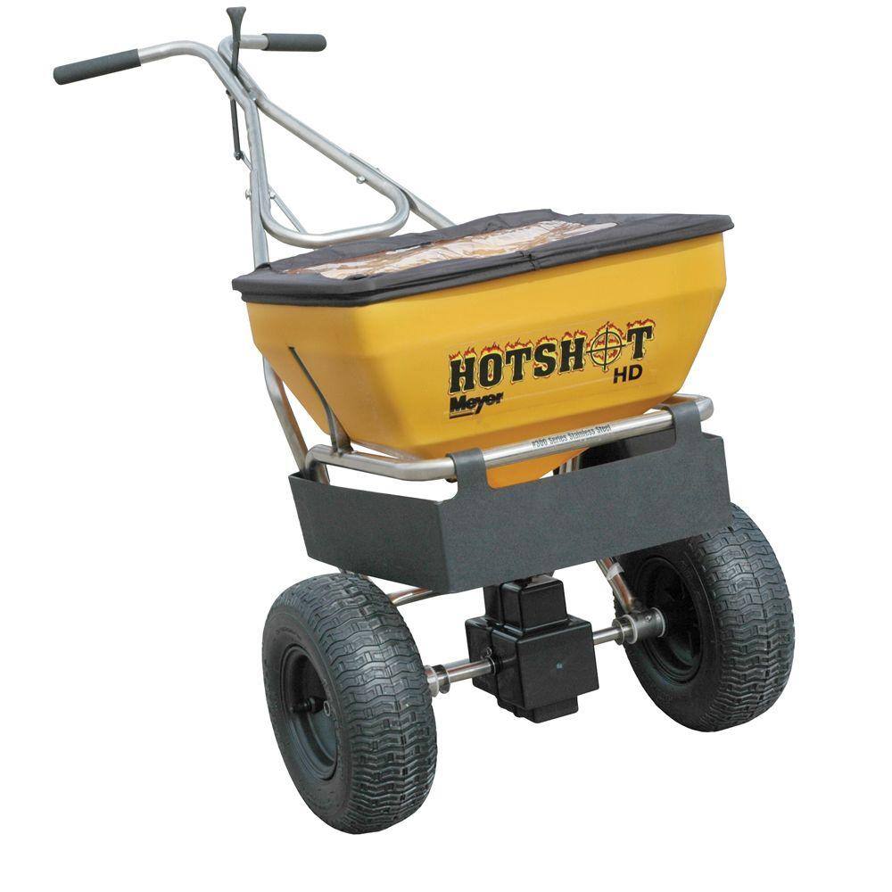 Meyer 38180 70 lb. Capacity Walk-Behind Broadcast Salt Spreader