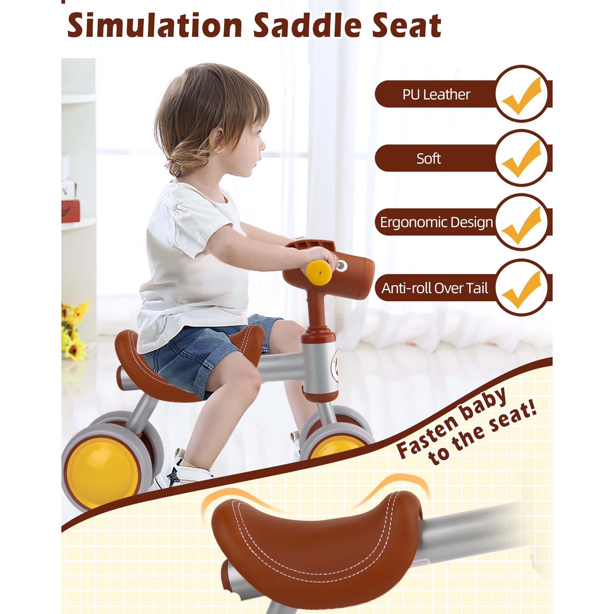 LAYADO Baby Balance Bike Toys for 1-2 Year Old Boy Girl