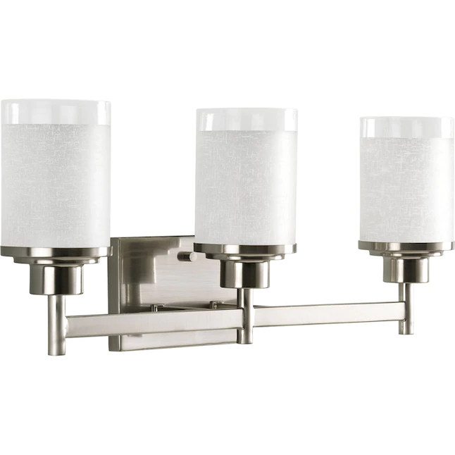 Progress Lighting  Alexa 22-in 3-Light Brushed Nickel Modern/Contemporary Vanity Light