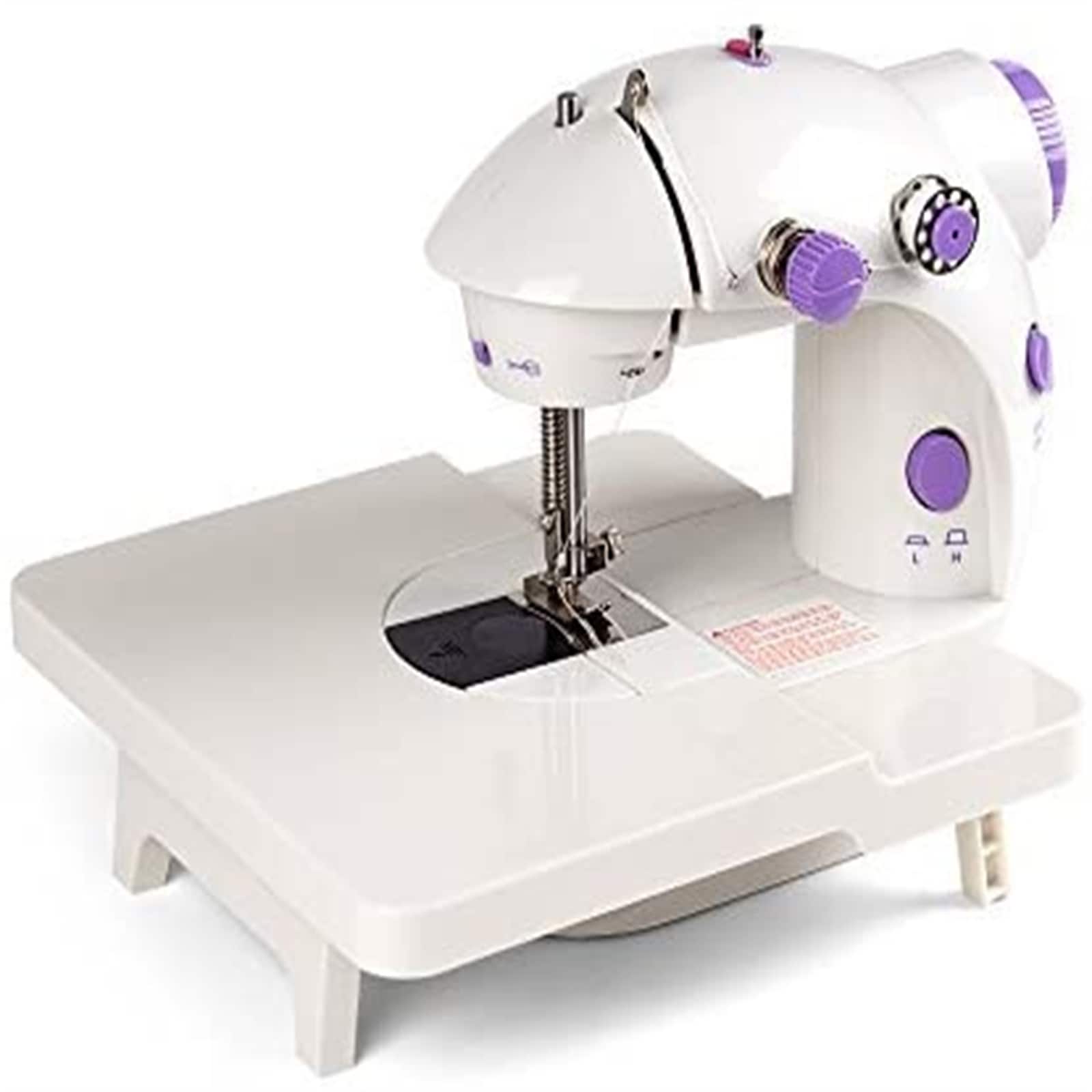 Haitral Lavender Flex-Speed Double-Thread Cordless Sewing Machine with Built-In Table