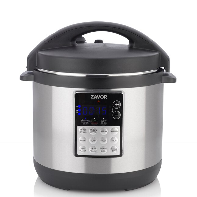 Zavor LUX Edge. 4 Quart Programmable Electric Multi-Cooker: Pressure Cooker. Slow Cooker. Rice Cooker. Yogurt Maker. Steamer and more - Stainless Steel (ZSELE01)