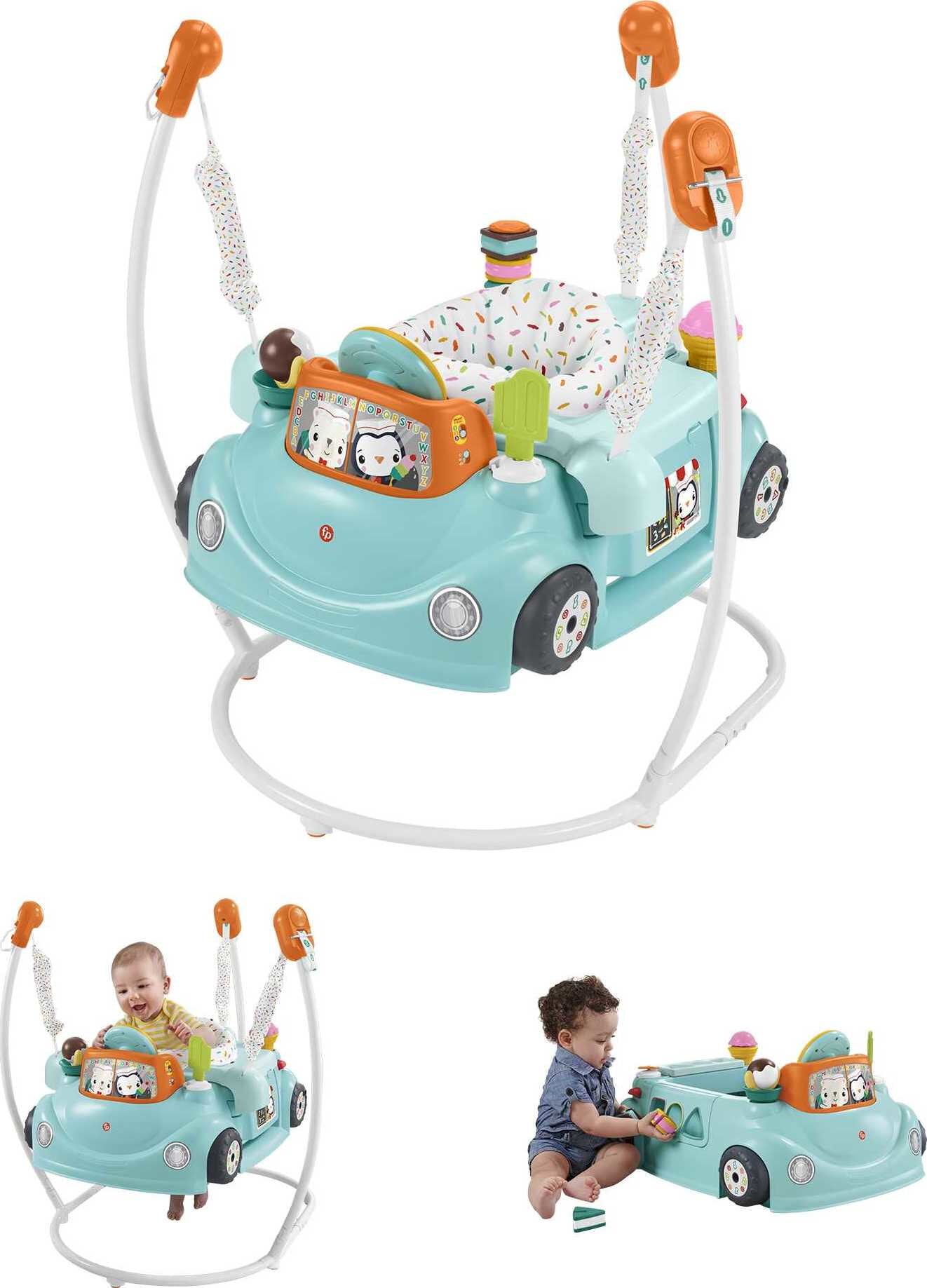 Fisher-Price 2-in-1 Sweet Ride Jumperoo Activity Center & Learning Toy for Infant and Toddler