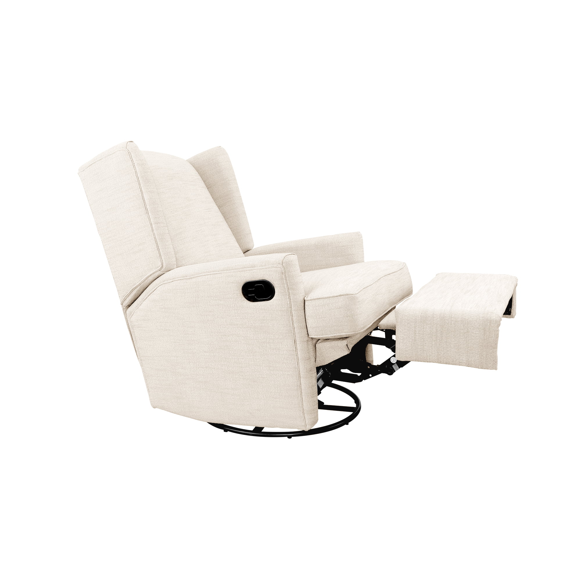 Second Story Home Hemingway Upholstered Wingback Swivel Gliding Recliner- Canvas