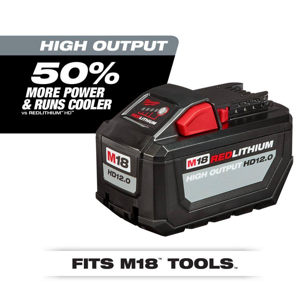 Milwaukee 48-11-1812-48-11-1812 M18 18-Volt Lithium-Ion High Output 12.0Ah Battery Pack (2-Battery)