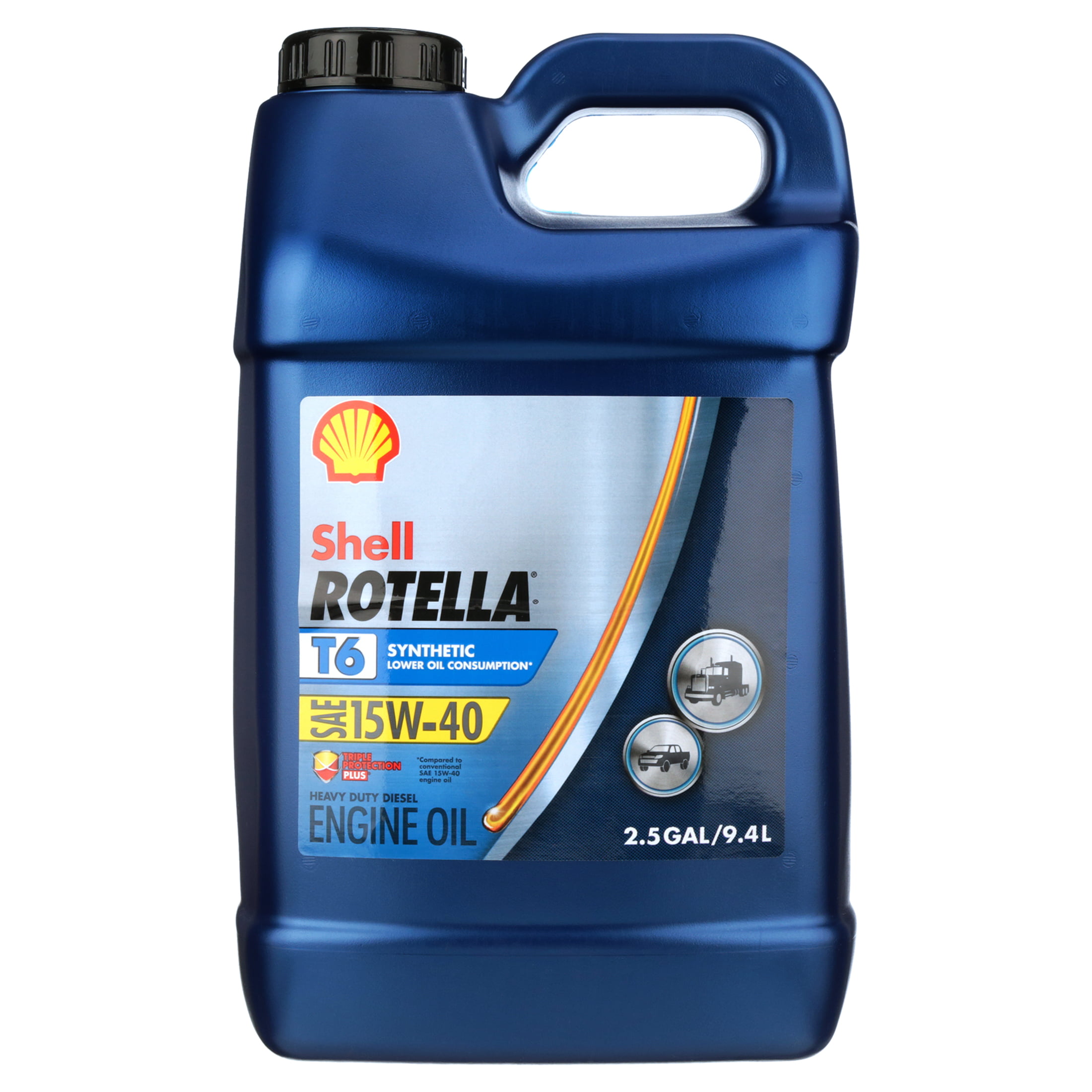 Shell Rotella T6 Full Synthetic 15W-40 Diesel Engine Motor Oil. 2.5 Gallon