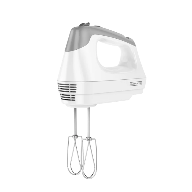 BLACK+DECKER  60-in Cord 6-Speed White Hand Mixer