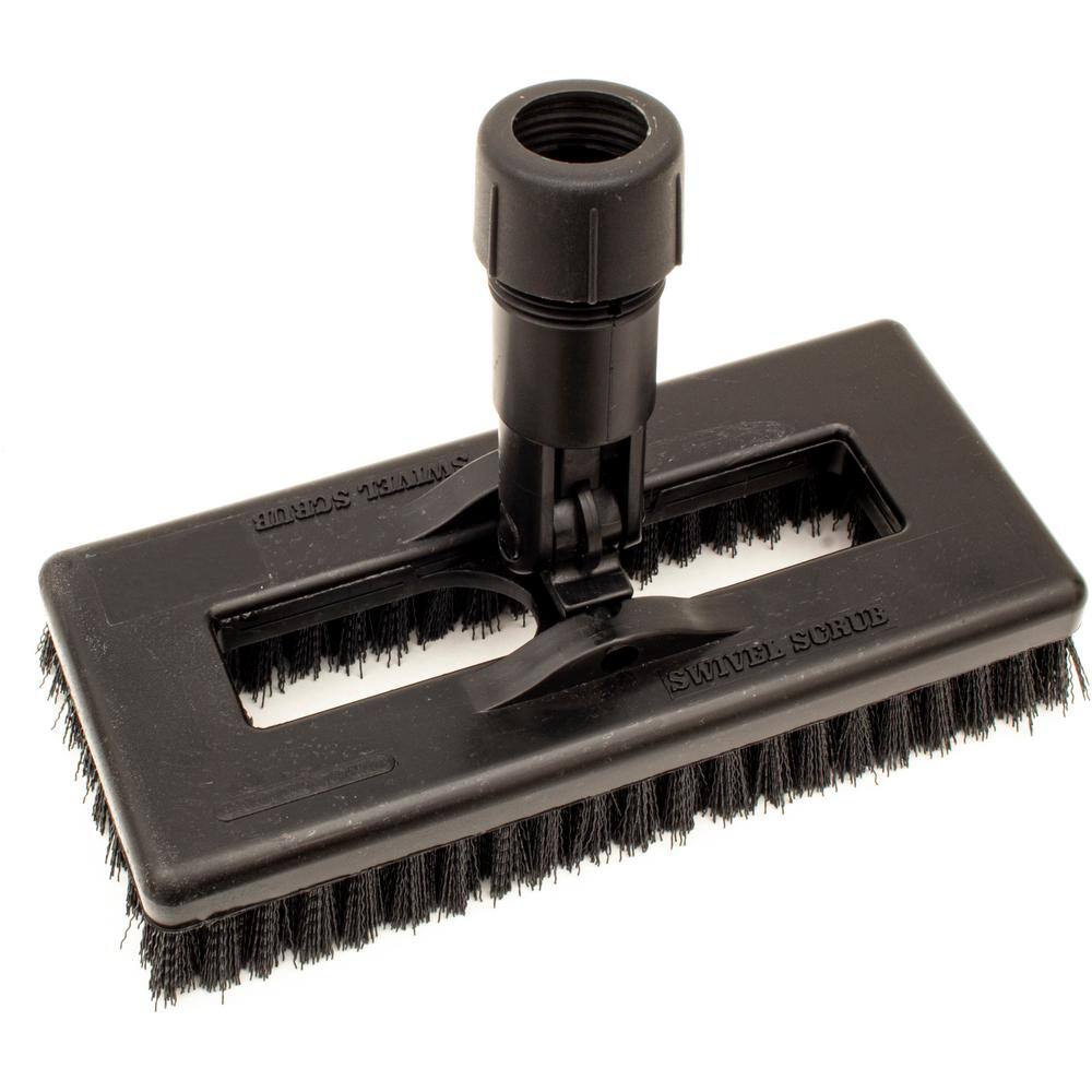 CFS Brands 3638831EC03 Sparta 8 in. Black Polyester Swivel Scrub Brush with Polypropylene Casing (6-Pack)