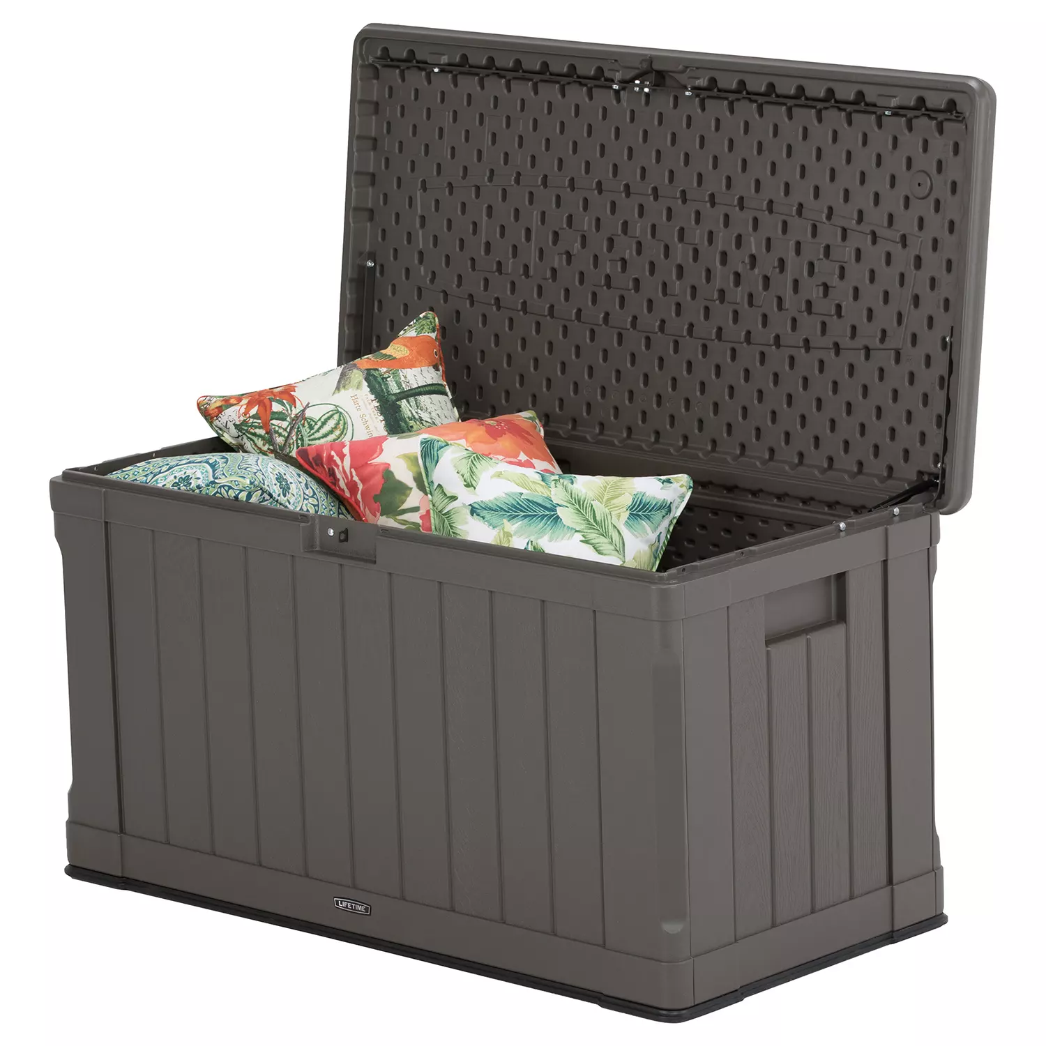Lifetime Outdoor Deck/Storage Box. 116 gallon. Brown
