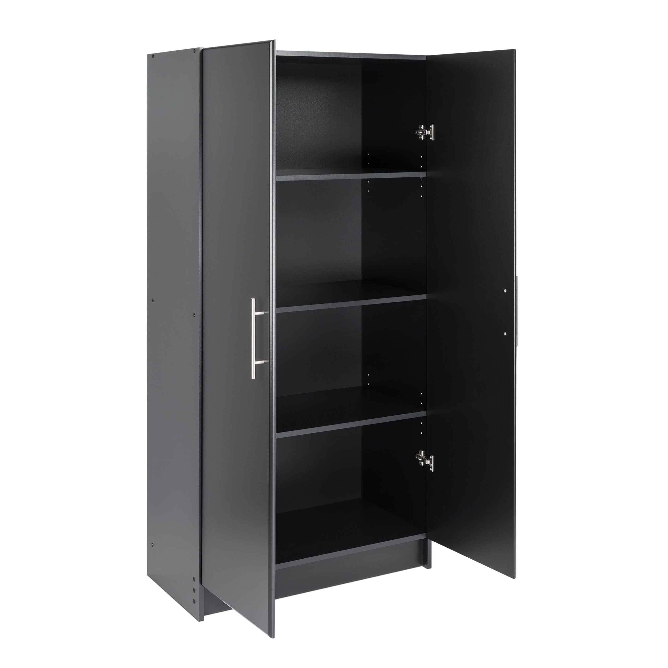 Prepac Elite 32-in W x 65-in H Wood Composite Black Freestanding Utility Storage Cabinet