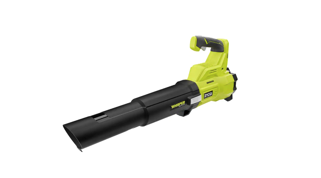 RYOBI P21010BTLVNM ONE+ 18V Brushless Whisper Series 110 MPH 410 CFM Cordless Battery Jet Fan Leaf Blower (Tool Only)