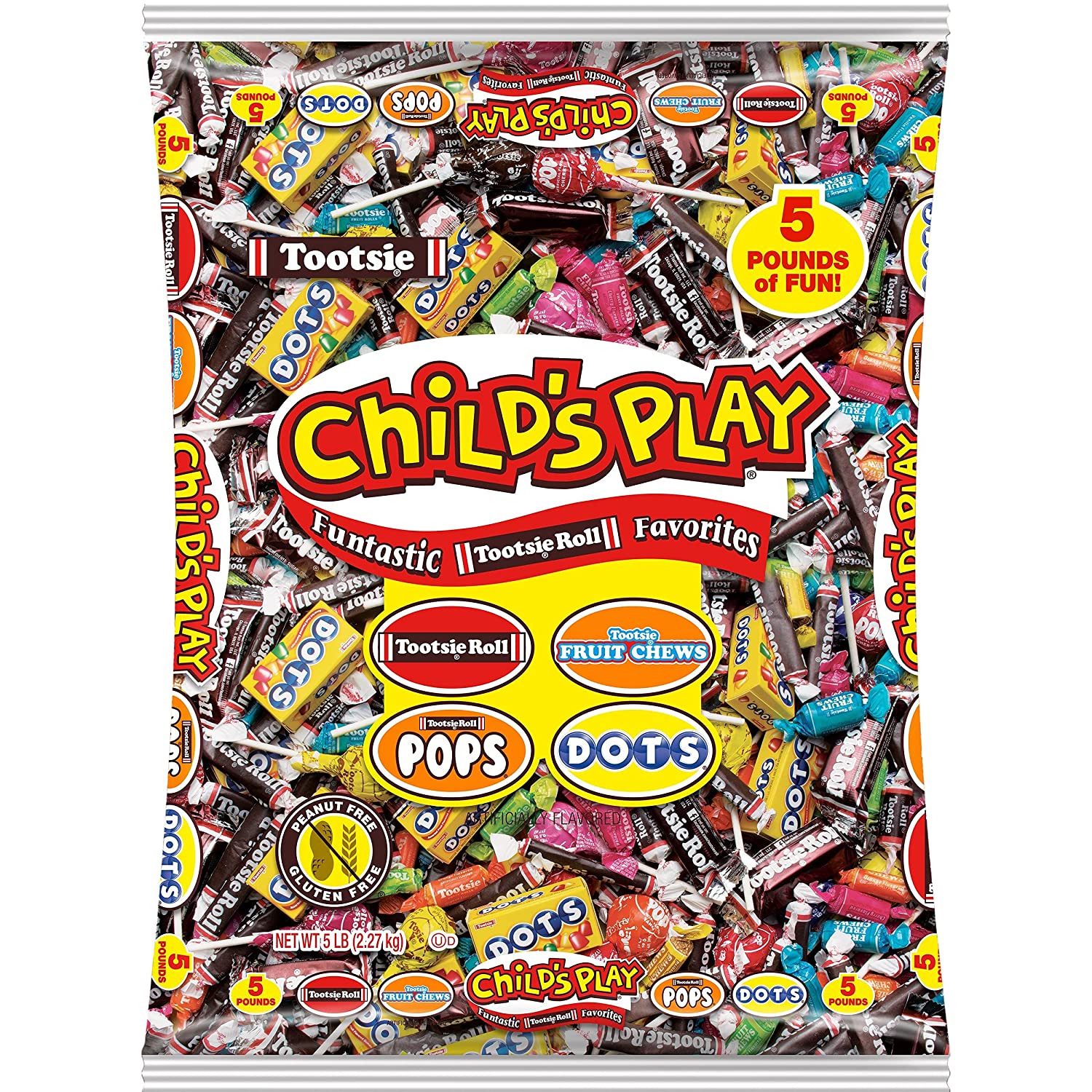 Tootsie Roll Child-s Play Favorites. Funtastic Candy Variety Mix Bag. 5 lb