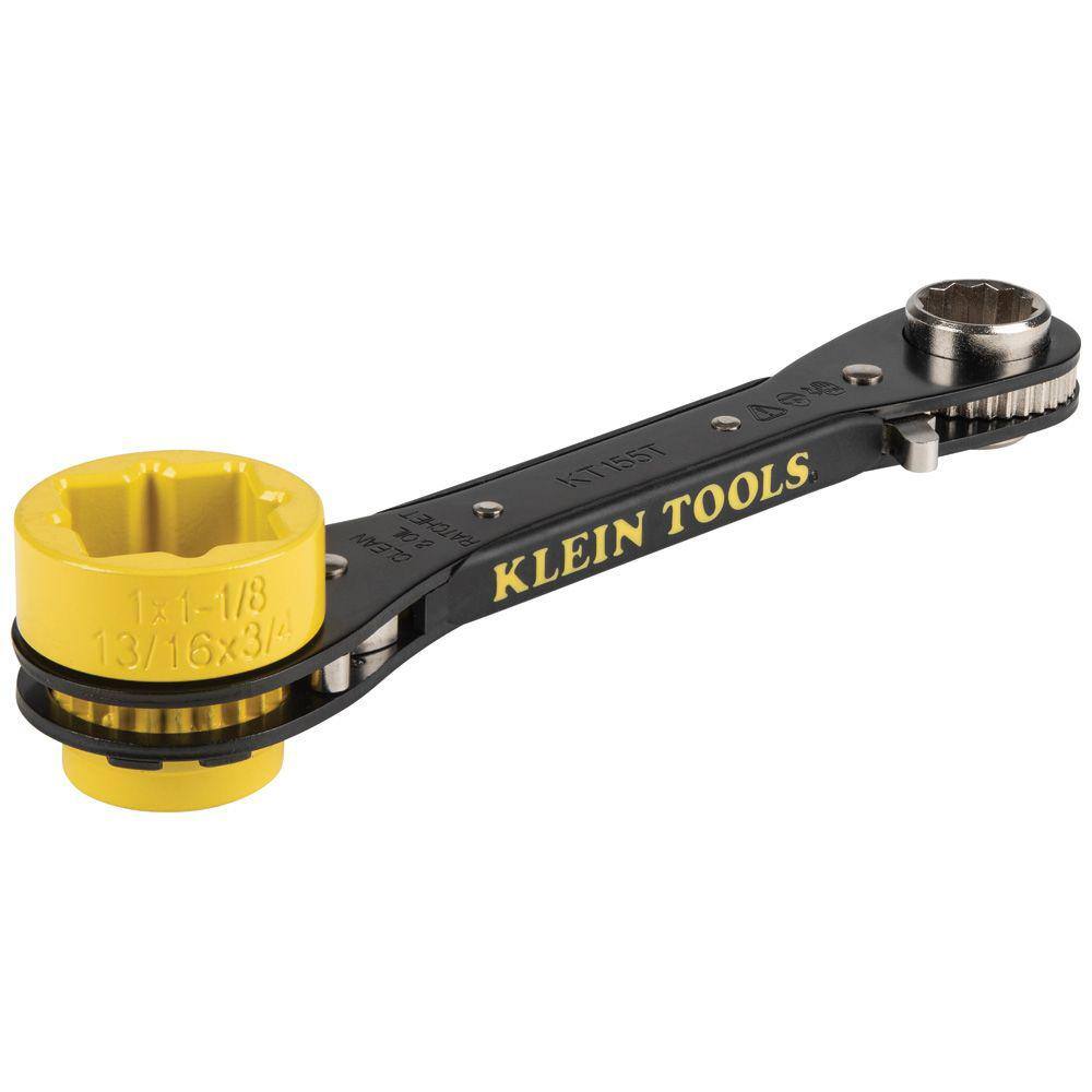 Klein Tools KT155T 5-in-1 Ratcheting Lineman-s Wrench