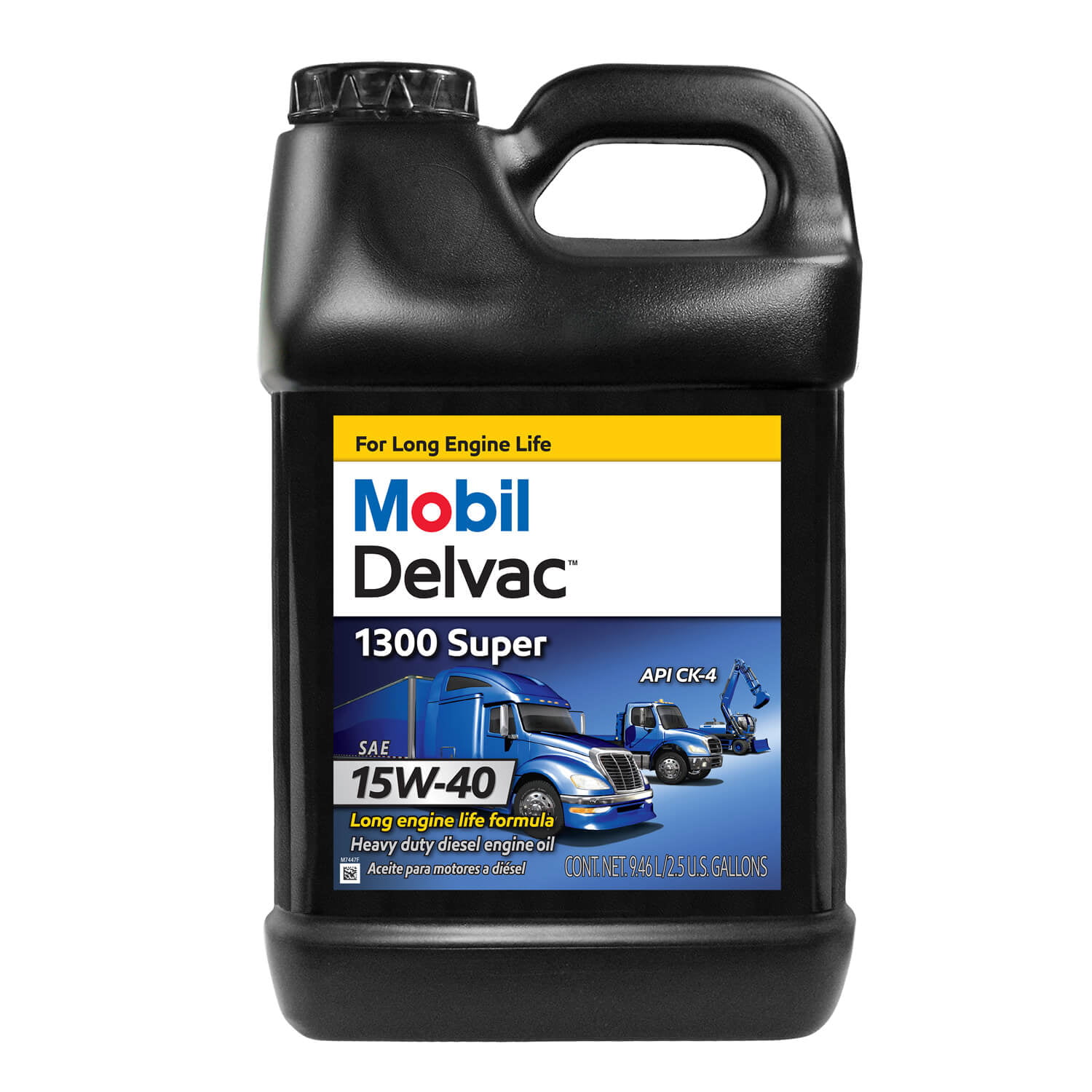 Mobil Delvac 1300 Super Heavy Duty Synthetic Blend Diesel Engine Oil 15W-40. 2.5 gal