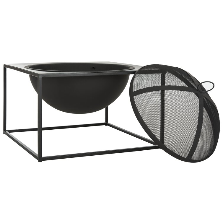 Latitude Run Rebekka 23.3” H x 25” W Iron Wood Burning Outdoor Fire Pit