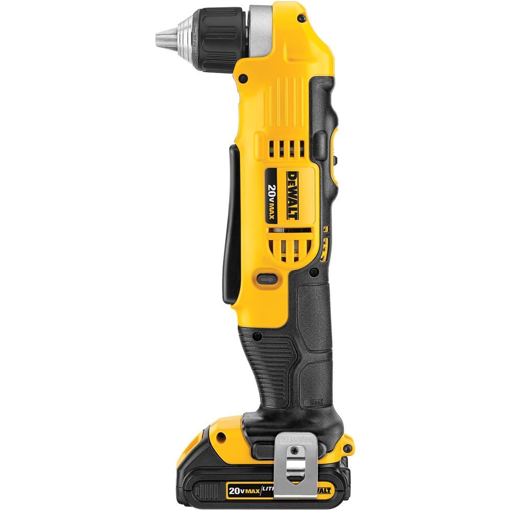 DEWALT 20-volt Max 3/8-in Right Angle Cordless Drill (1 Li-ion Battery Included and Charger Included)