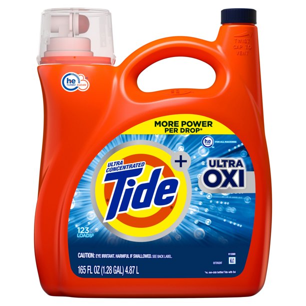 Tide Ultra Oxi Liquid Laundry Detergent. 165 fl. oz.