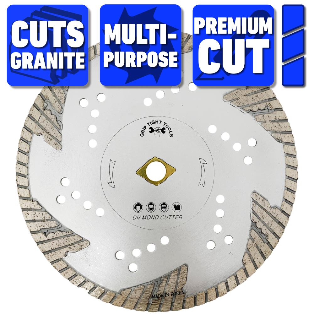 Grip Tight Tools Premium 8-in Wet/Dry Turbo Rim Diamond Saw Blade