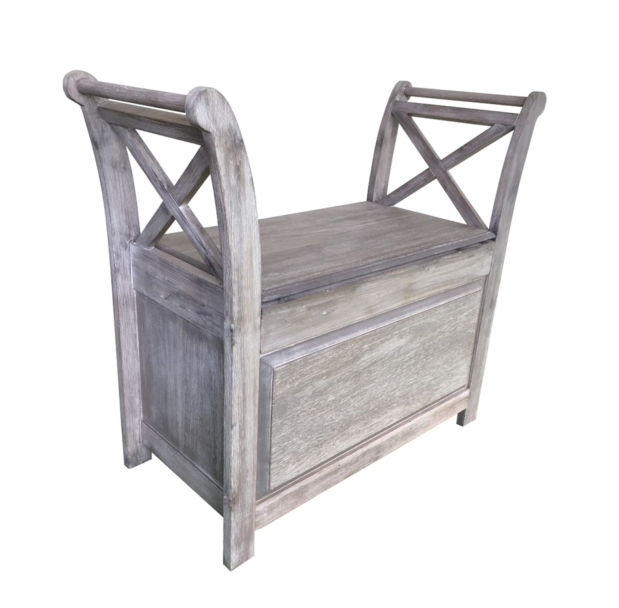 Decor Therapy Ellis Storage Bench with Arms. with Lift-Top Storage