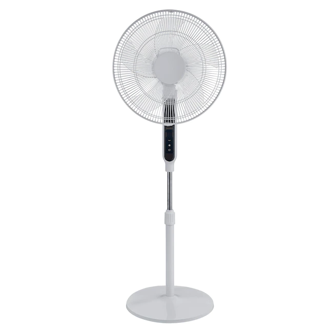 Utilitech  16-in 12-Speed Indoor White Oscillating Pedestal Fan