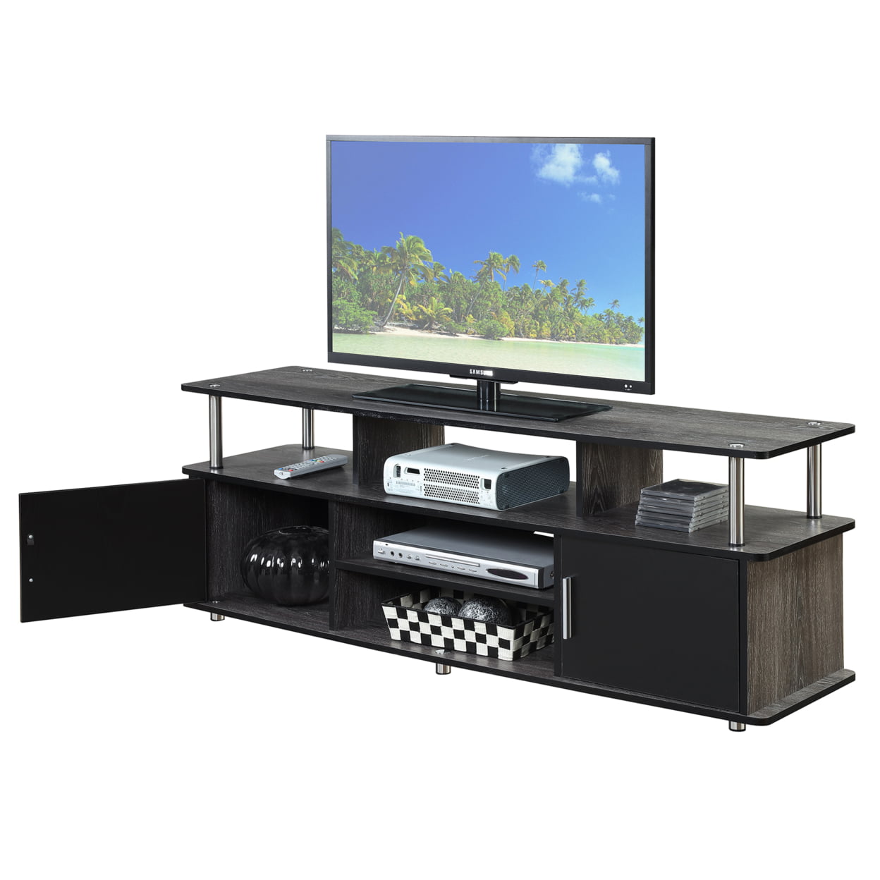Designs2Go 60 inch Monterey TV Stand. Weathered Gray