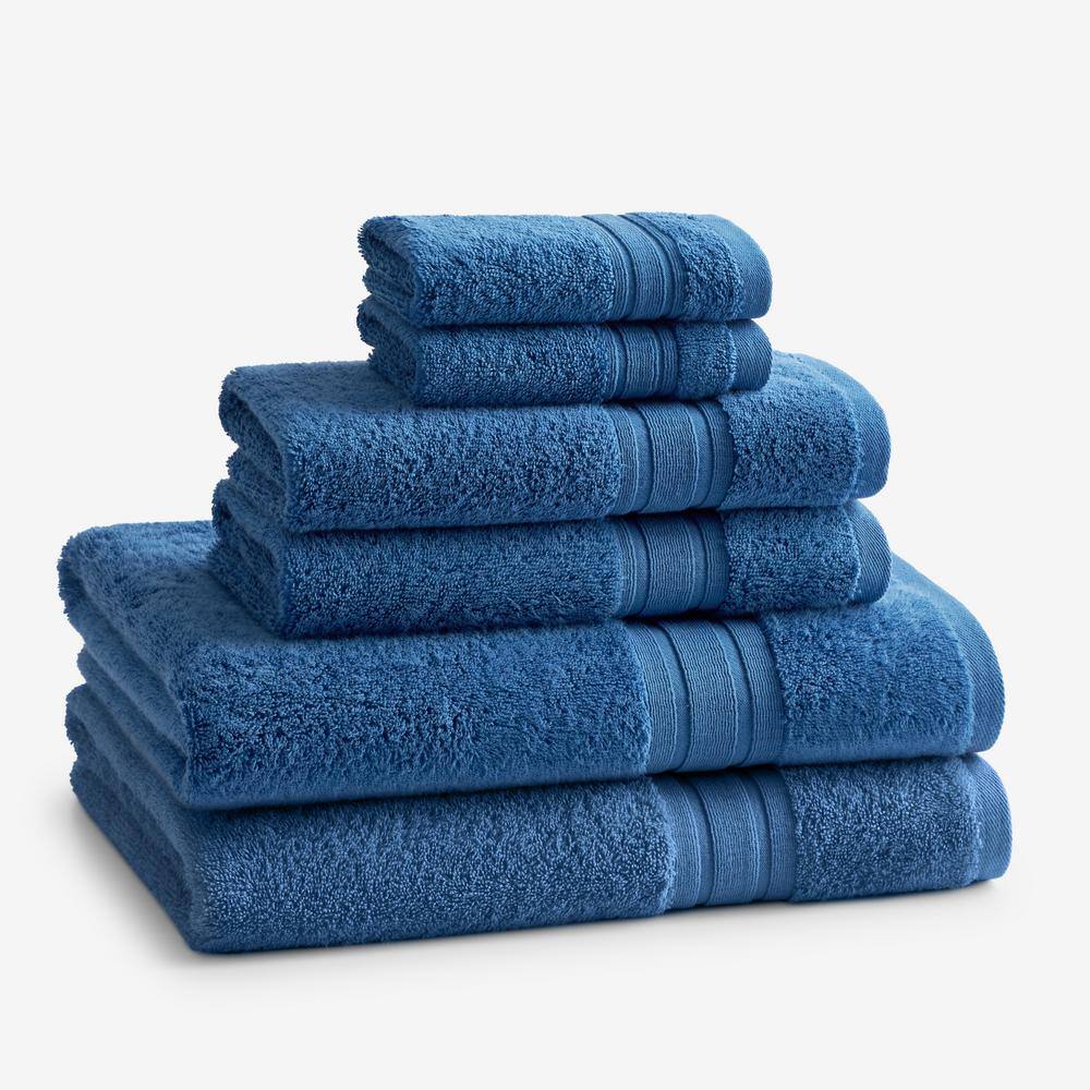The Company Store  Company Cotton 6-Piece Sapphire Turkish Cotton Bath Towel Set - Sapphire