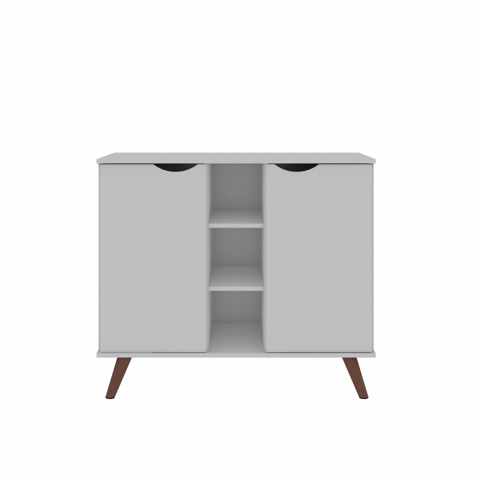Manhattan Comfort Hampton Buffet Stand Cabinet. Off-White