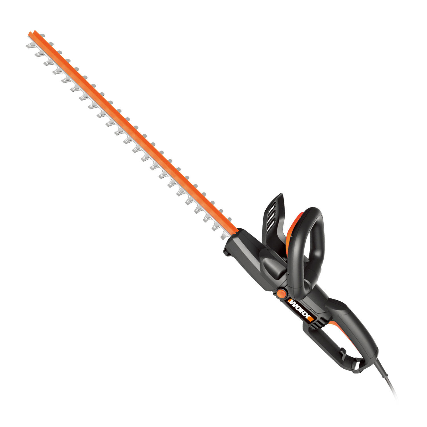 WORX WG217 4.5 Amp 24″ Rotating Head Electric Hedge Trimmer. 24 inches. Black