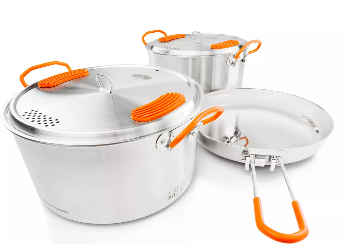 GSI Stainless Base Camper Cookware Package – Medium