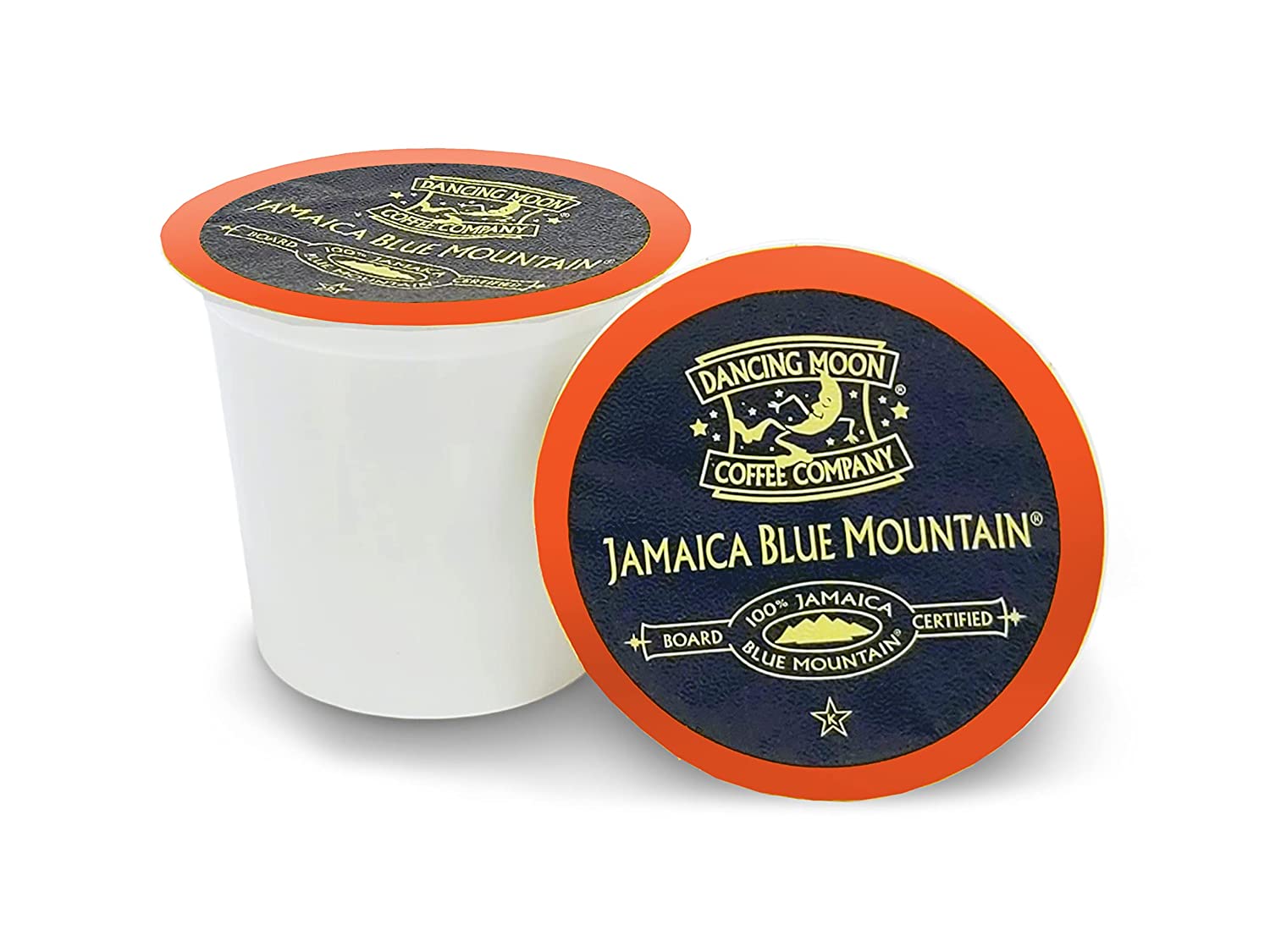 Dancing Moon Brand. 100% Jamaica Blue Mountain Coffee Pods. 12 CT Box)