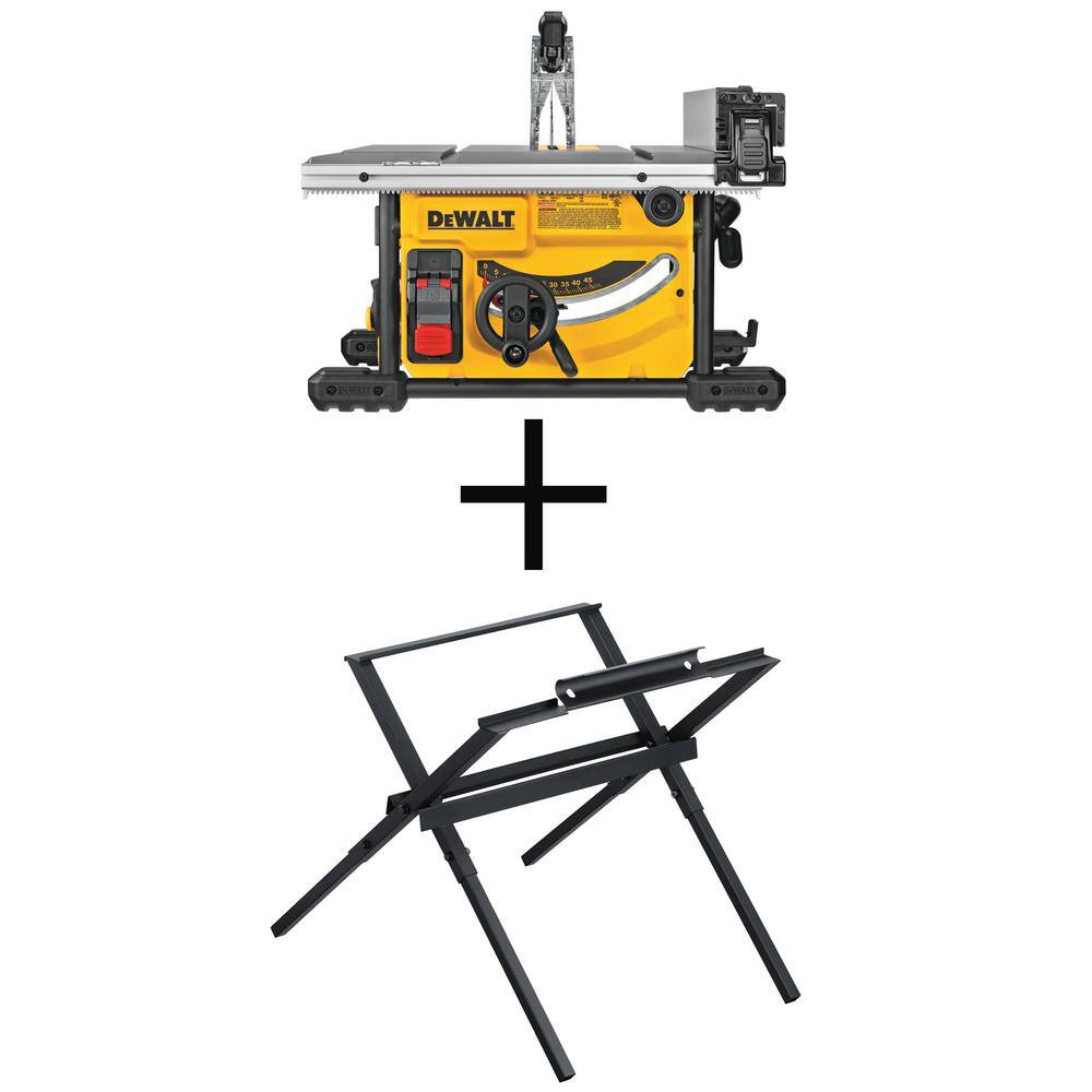 DEWALT  15 Amp Corded 8-1/4 in. Compact Jobsite Table Saw and Compact Table Saw Stand