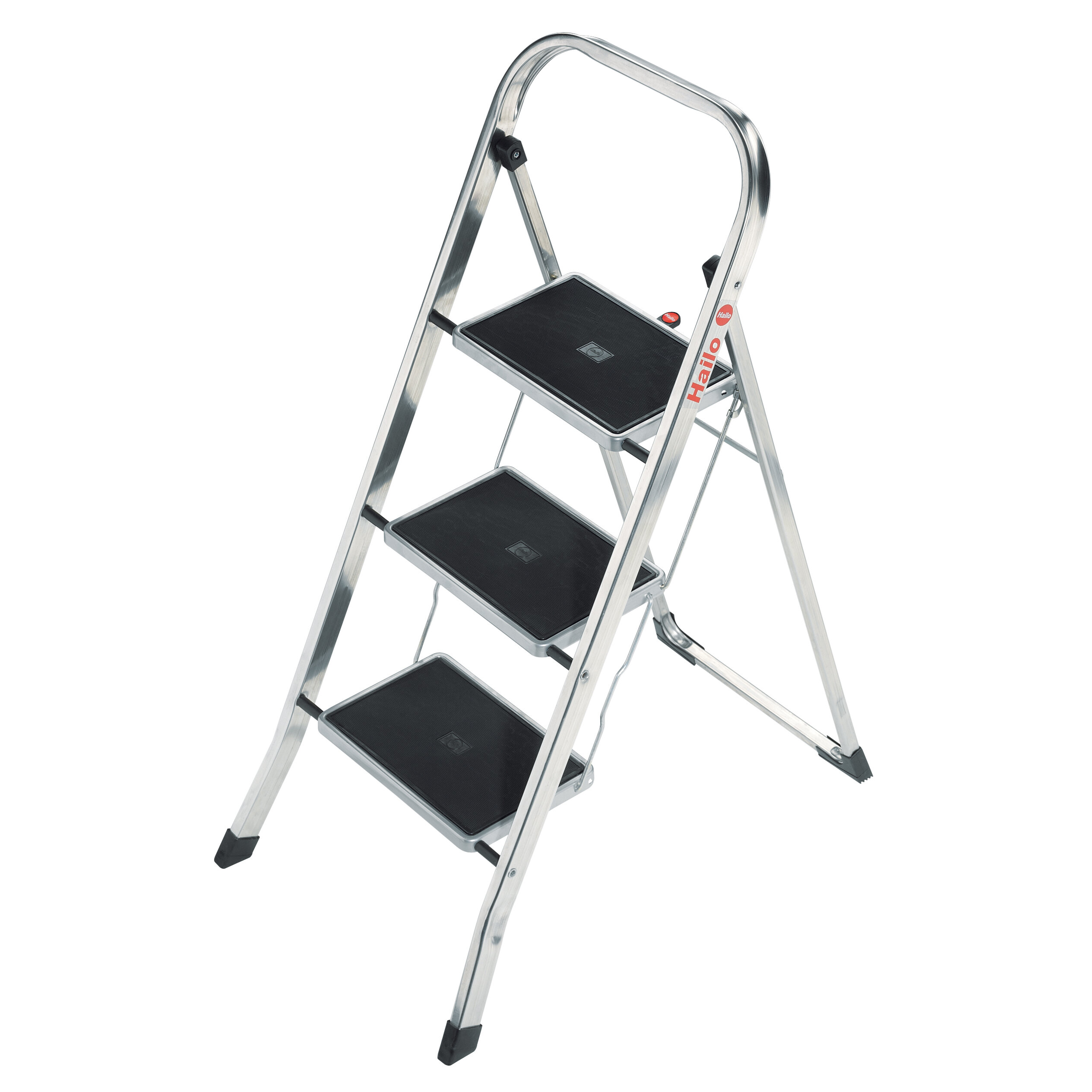Hailo USA Inc. 3-Step Aluminum Step Stool with 330 lb. Load Capacity