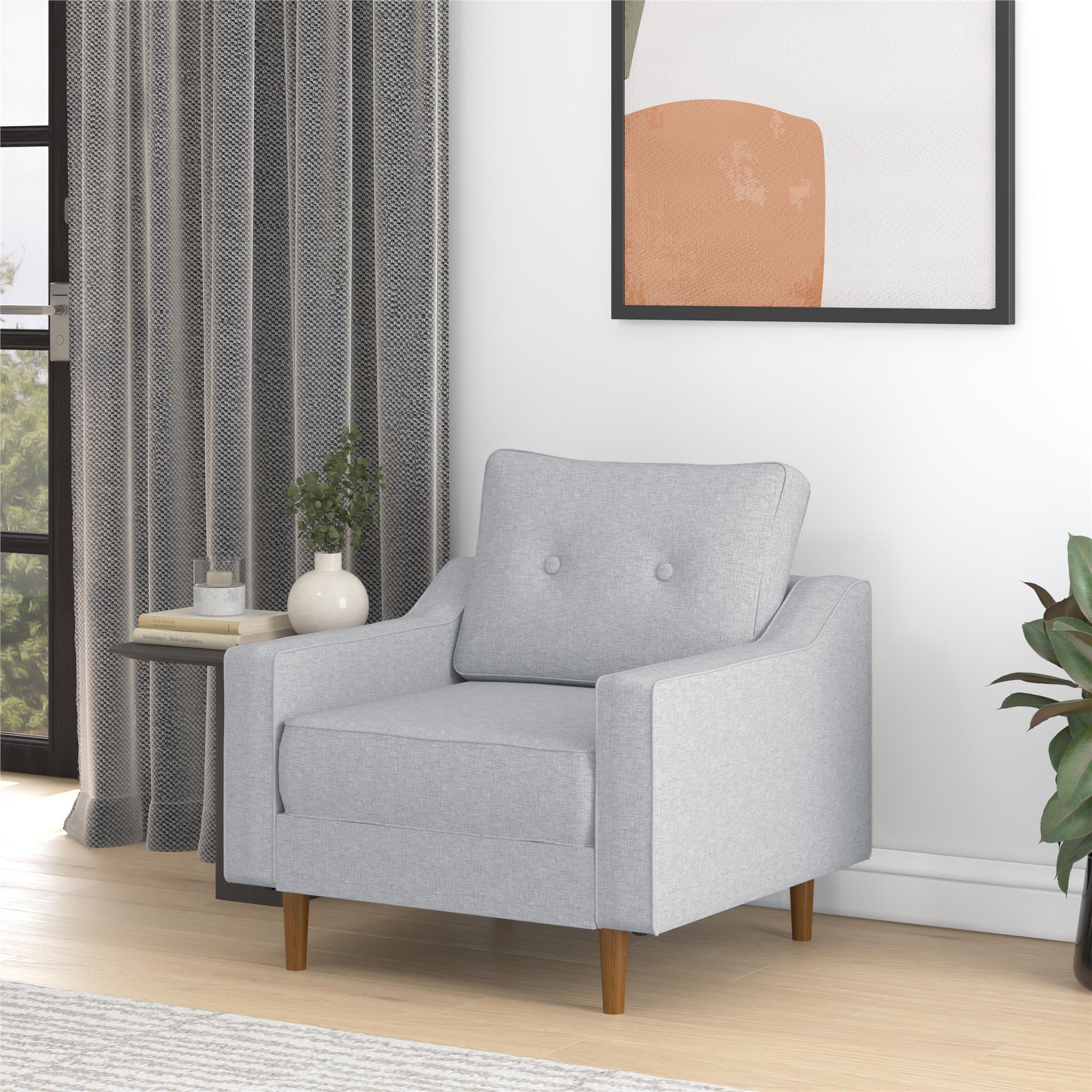 DHP Flex Zion Modular Accent Chair. Gray Linen
