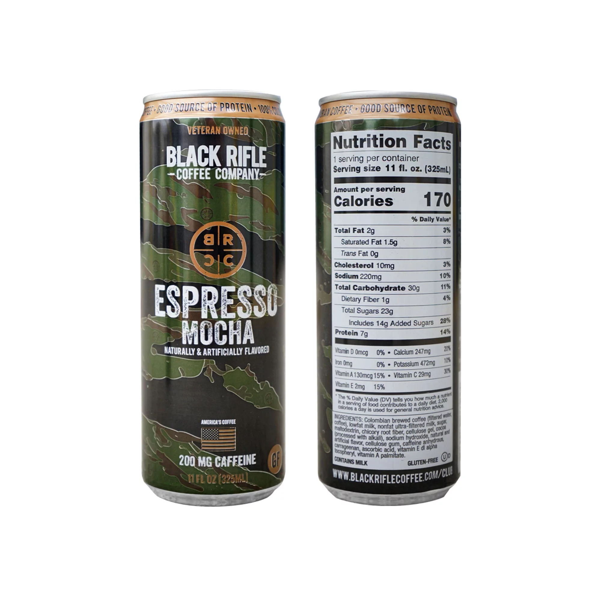 Black Rifle Coffee Company Espresso Mocha 11 Fluid Ounce (Pack of 12)