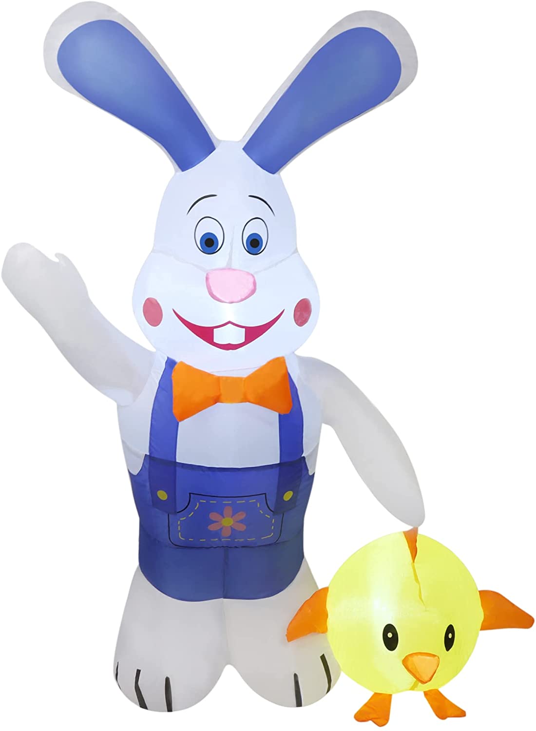 Needostar 4 FT Easter Inflatable Bunny with Chick. Easter Inflatables Outdoor Decorations
