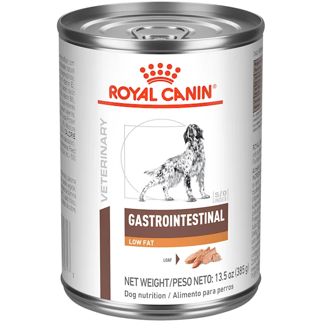 Royal Canin Veterinary Diet Gastrointestinal Low Fat Loaf Canned Wet Dog Food. 13.5 oz.. Case of 24