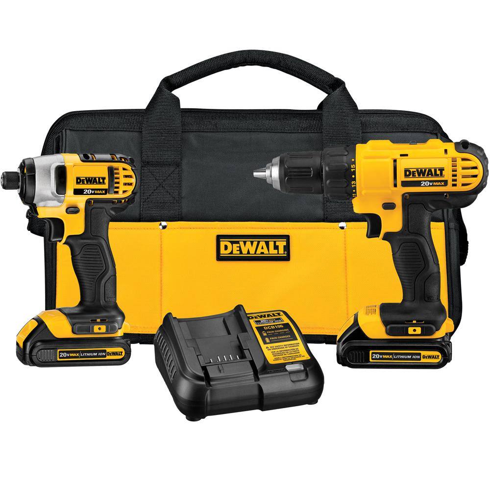 DEWALT DCK240C2DCS391B 20V MAX Cordless Drill/Impact Combo Kit. 6.5 in. Circular Saw. (2) 20V 1.3Ah Batteries. and Charger