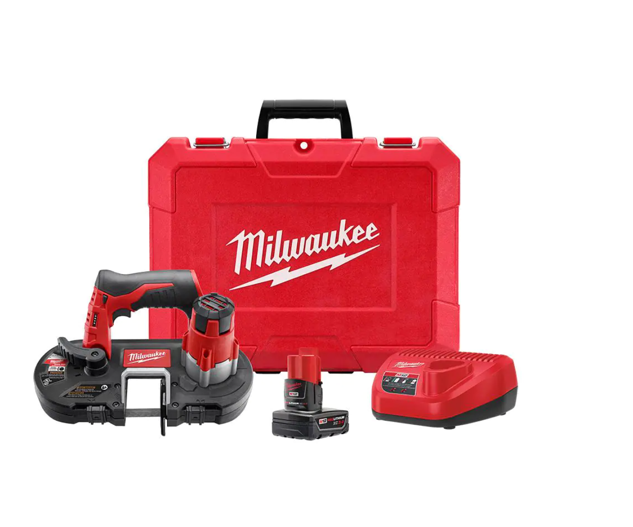 Milwaukee 2429-21XC M12 12-Volt Lithium-Ion Cordless Sub-Compact Band Saw XC Kit with One 3.0h Battery. Charger and Hard Case