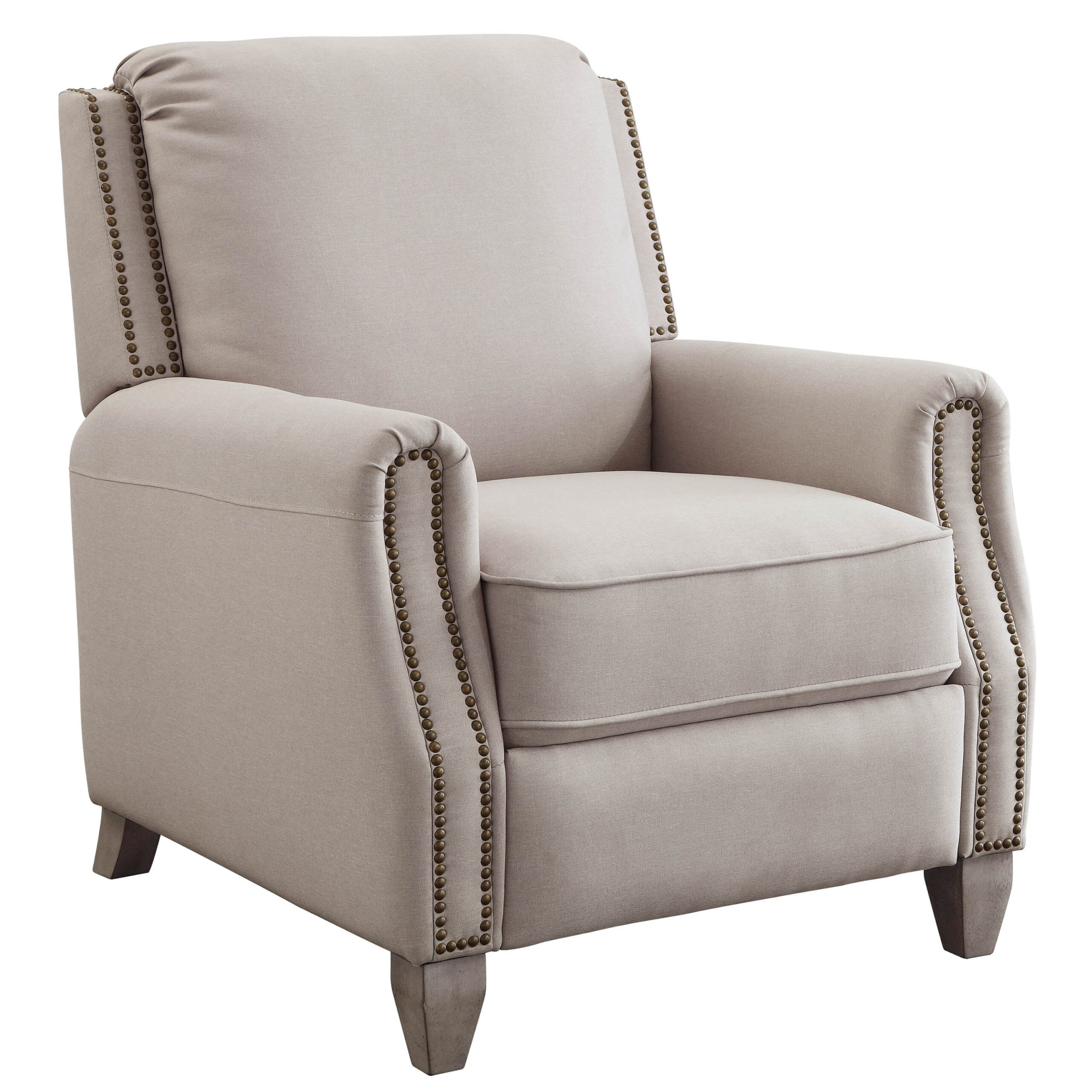 Better Homes and Gardens Pushback Recliner. Taupe Fabric Upholstery