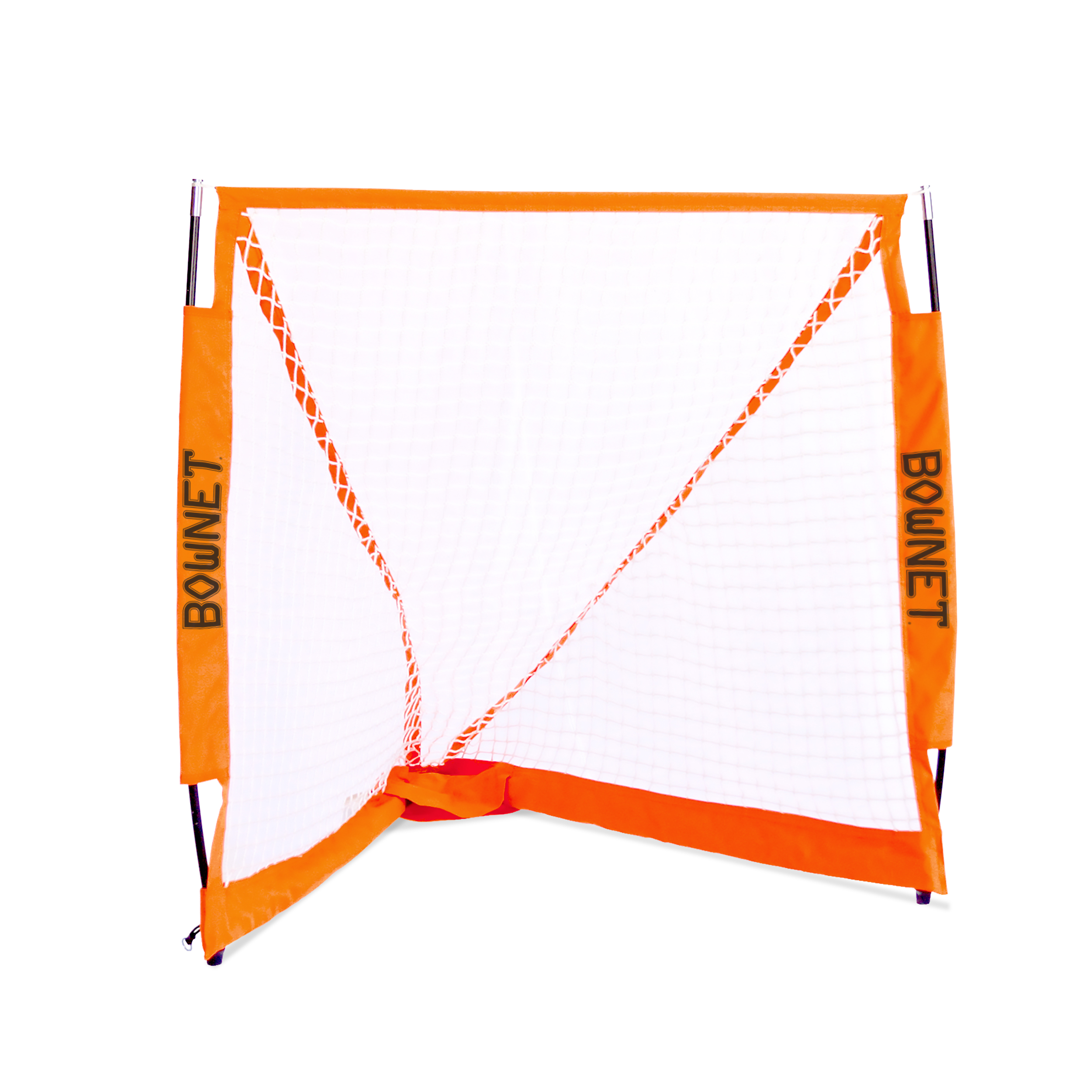 Bownet Box Lacrosse Goal Net (4′ 6″) Durable. Collapsible. and Portable Lacrosse Goals - Great Sports Equipment for Indoor and Outdoor Practice. White