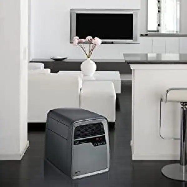 Lasko 6101 Infrared Quartz 1500-Watt Electric Portable Space Heater with Remote Control and Cool-Touch Housing