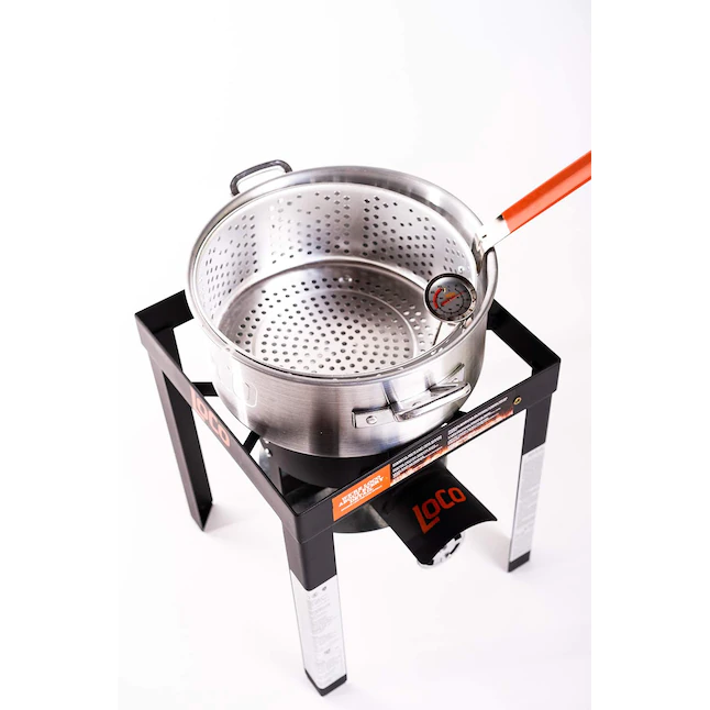 LoCo  COOKERS LCFF 10-Quart Deep Fryer. Silver