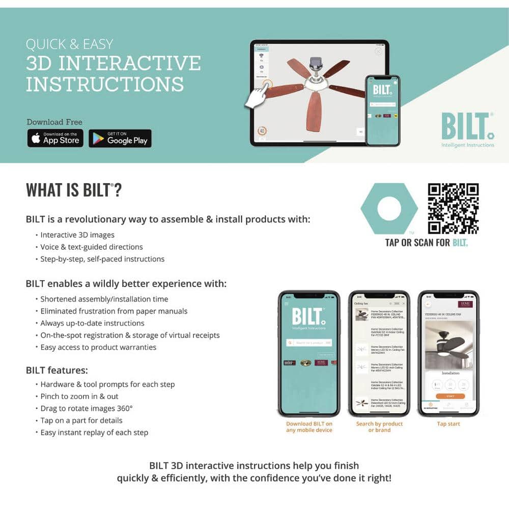 Home Decorators Collection 54729 Mercer 52 in. Integrated LED Indoor Oil-Rubbed Bronze Ceiling Fan with Light Kit and Remote Control