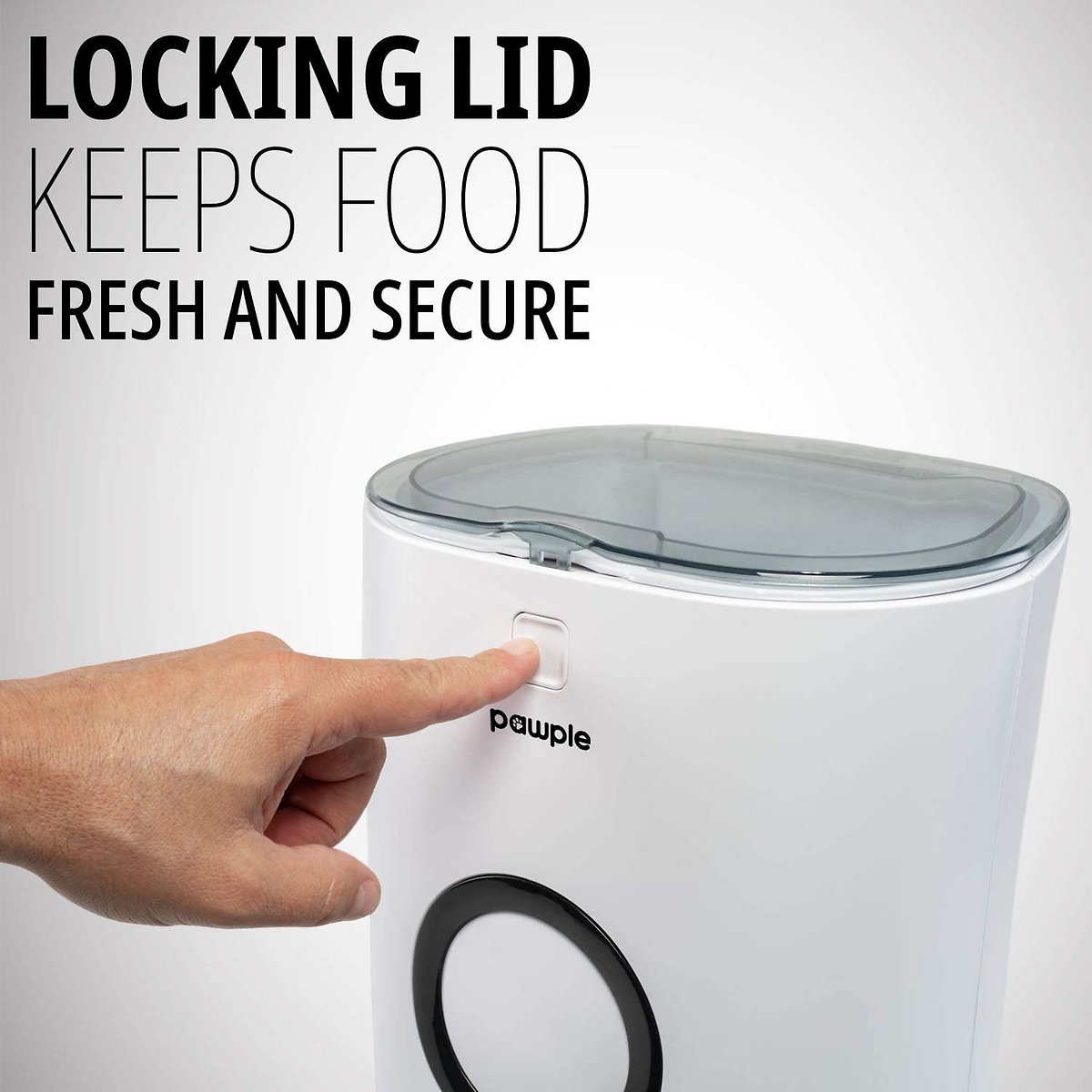 Pawple Automatic Pet Feeder Food Dispenser for Cats. Dogs. Small Animals - Features Distribution Alarms. Portion Control & Voice Recording -Programmable Timer Up to 4 Meals a Day - 20-cup