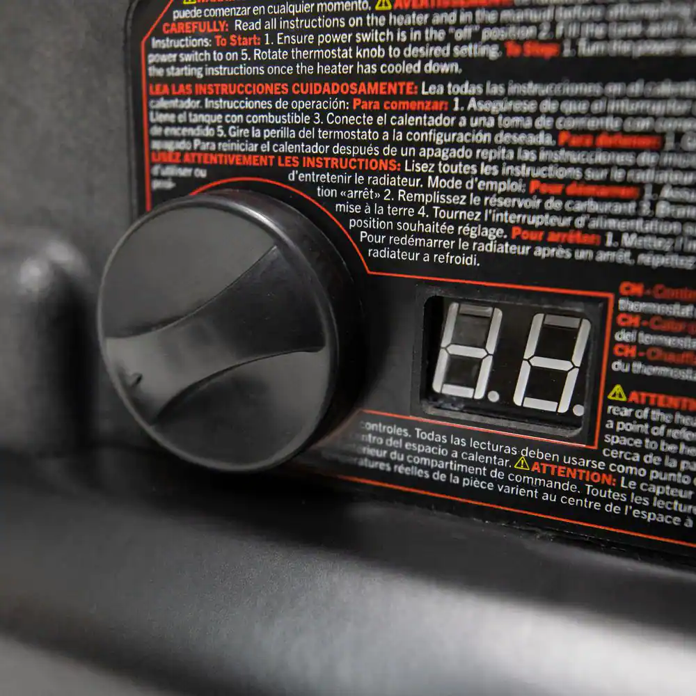 Mr. Heater MHC80KT Contractor 80.000 BTU Black Forced Air Kerosene/Diesel Space Heater with Thermostat