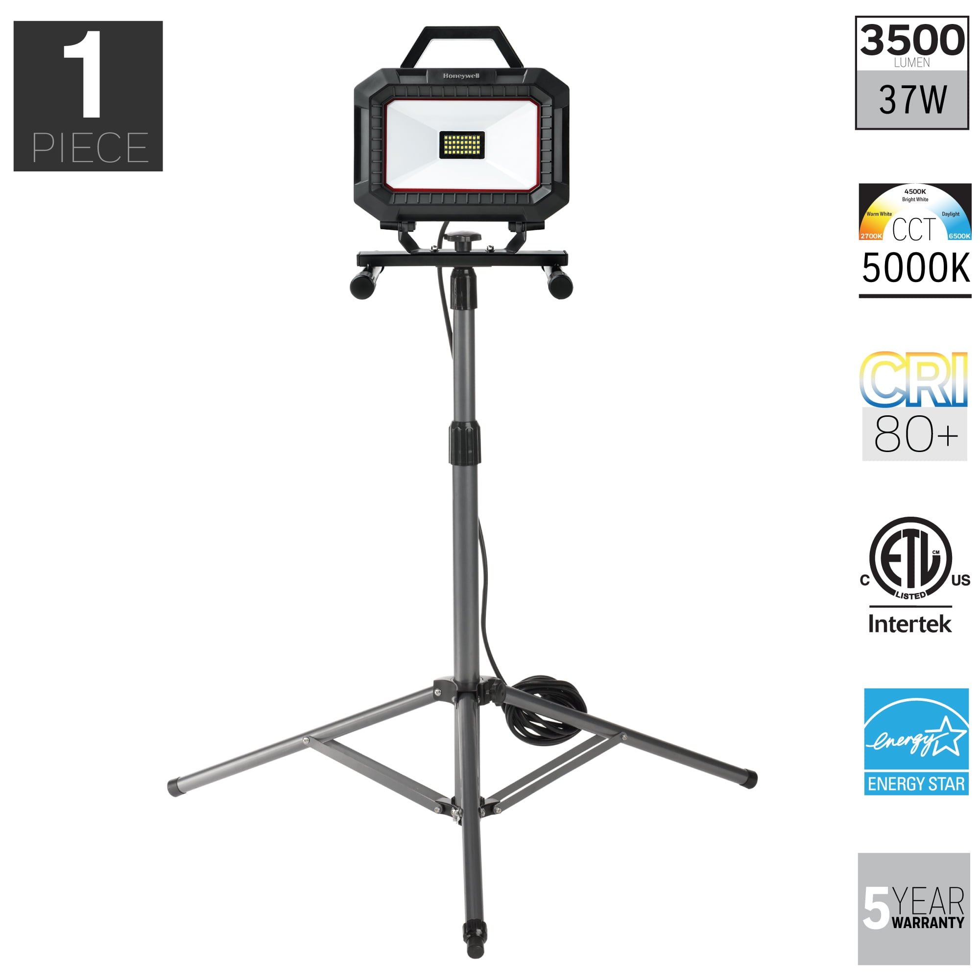 Honeywell Portable LED Work Light W / Single Tripod-3500LM