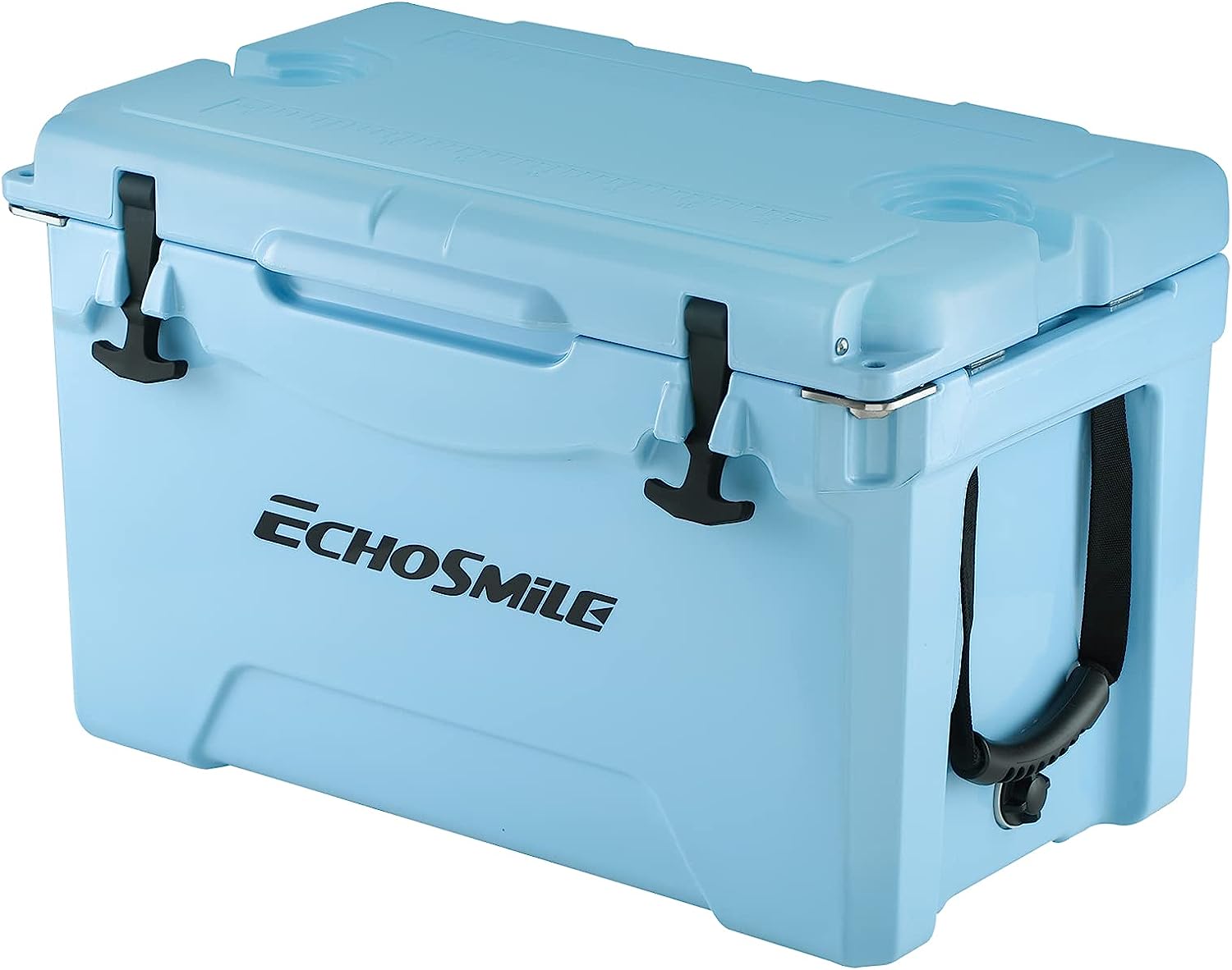 EchoSmile 35 Quart Rotomolded Cooler. 5 Days Protale Ice Cooler. Ice Chest Suit for BBQ. Camping. Pincnic. and Other Outdoor Activities. Blue