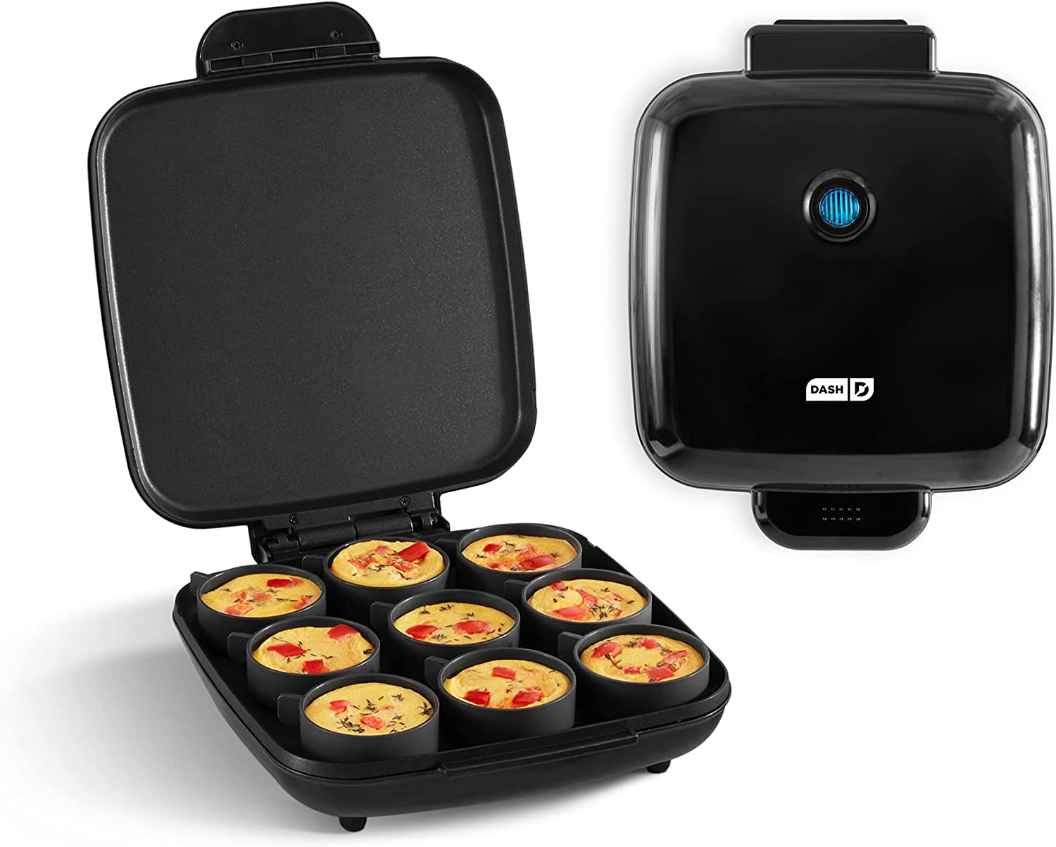 Dash Sous Vide Style Family Size Egg Bite Maker. 9 Egg Bites - Black