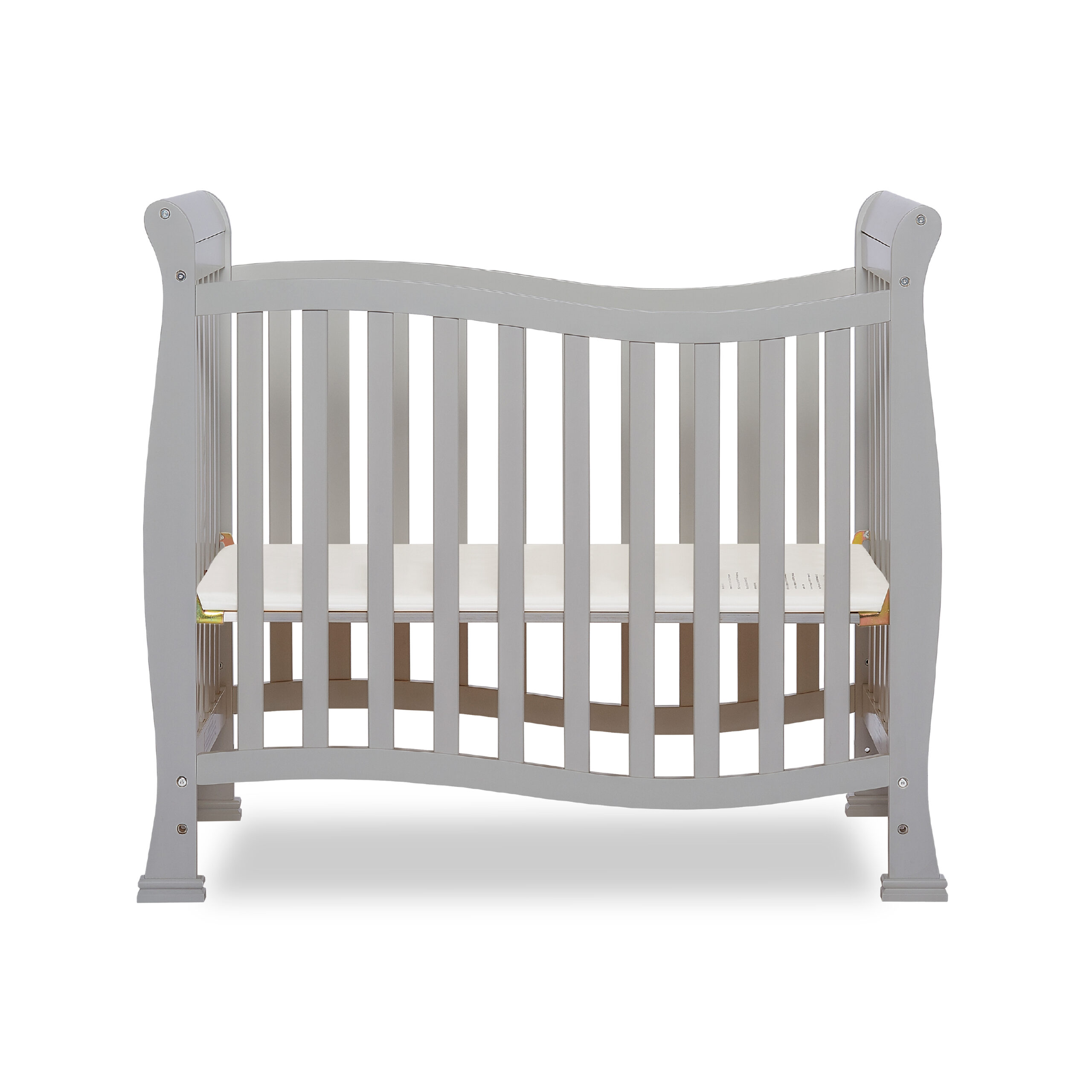 Dream On Me Piper 4-in-1 Convertible Mini Crib. Pebble Grey