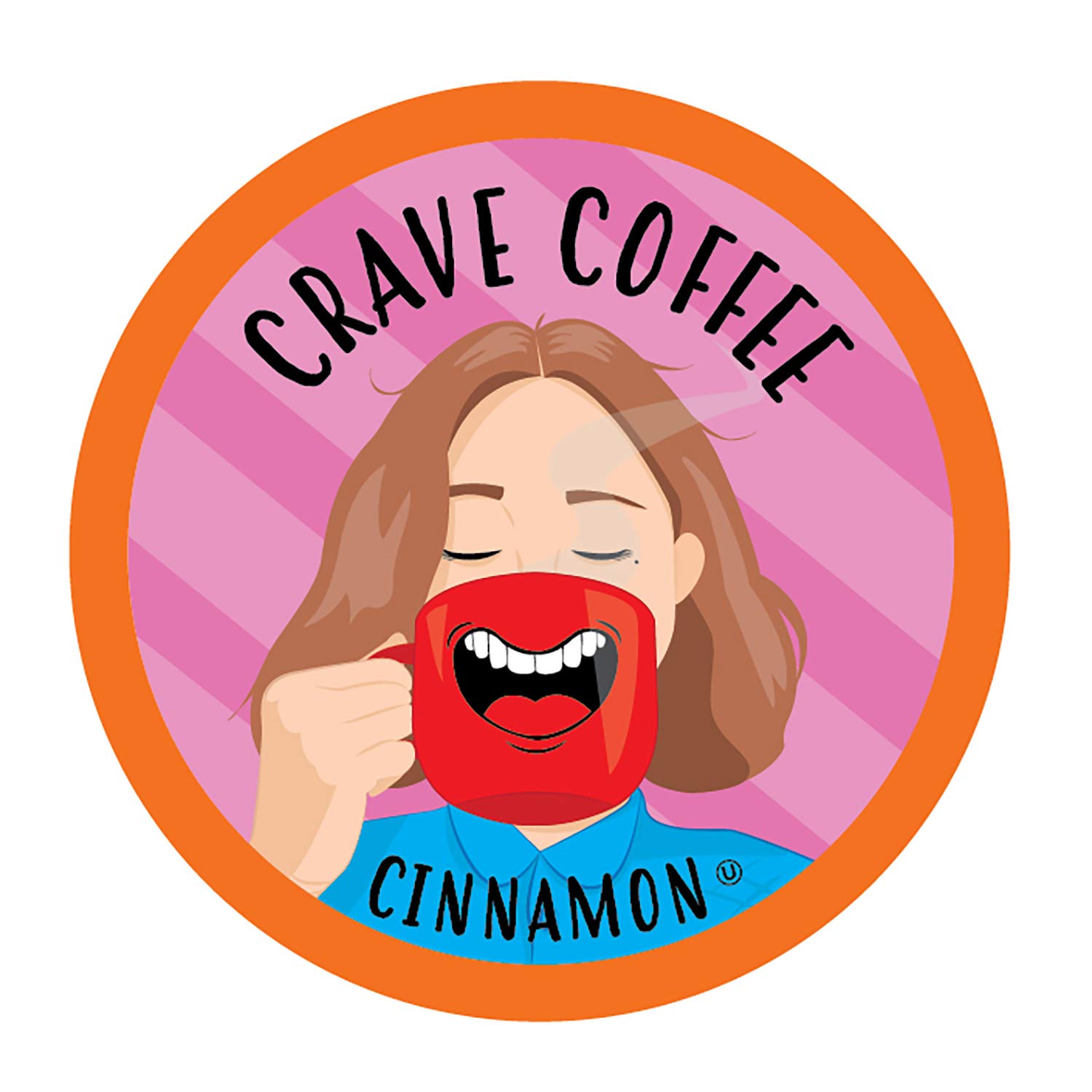 Crave Beverages Flavored Coffee Pods Compatible with 2 K-Cup Brewers. Cinnamon. 40 Count